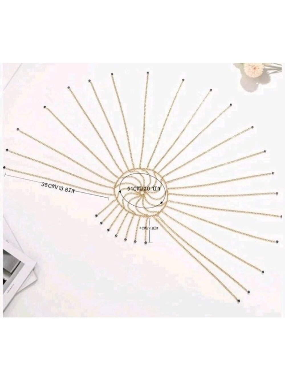 Beaded Gold Headpiece Costume Jewelry -169